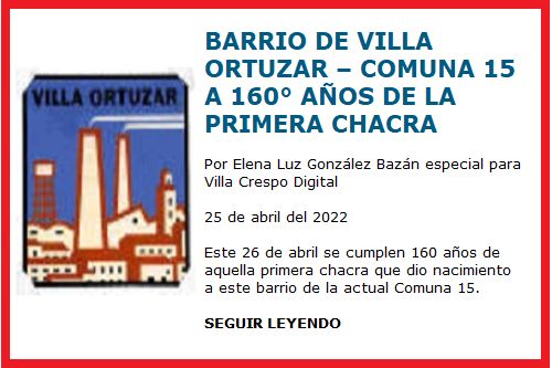 VILLA ORTUZAR 160 A